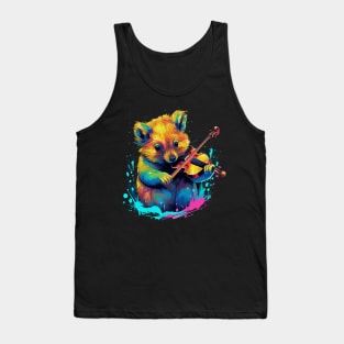 Quokka Playing Violin Tank Top